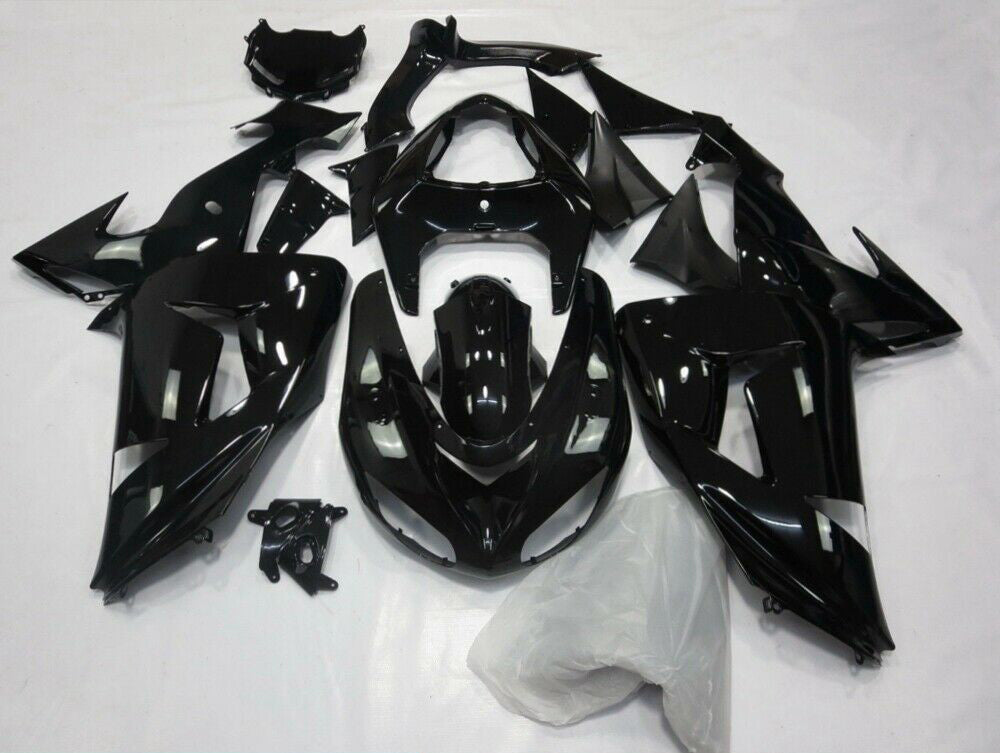 2006-2007 Kawasaki Zx10R Amotopart Fairing Yellow Black Injection Plastic Kit