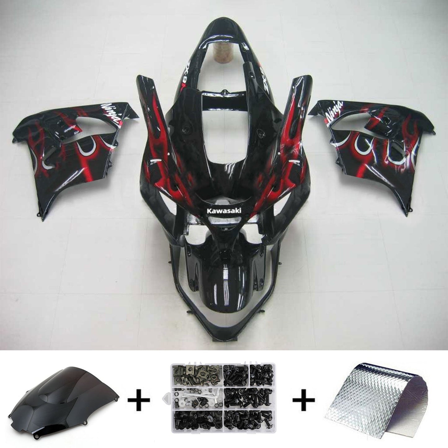 2002-2003 Kawasaki ZX9R Injection Fairing Kit Bodywork Plastic ABS #108