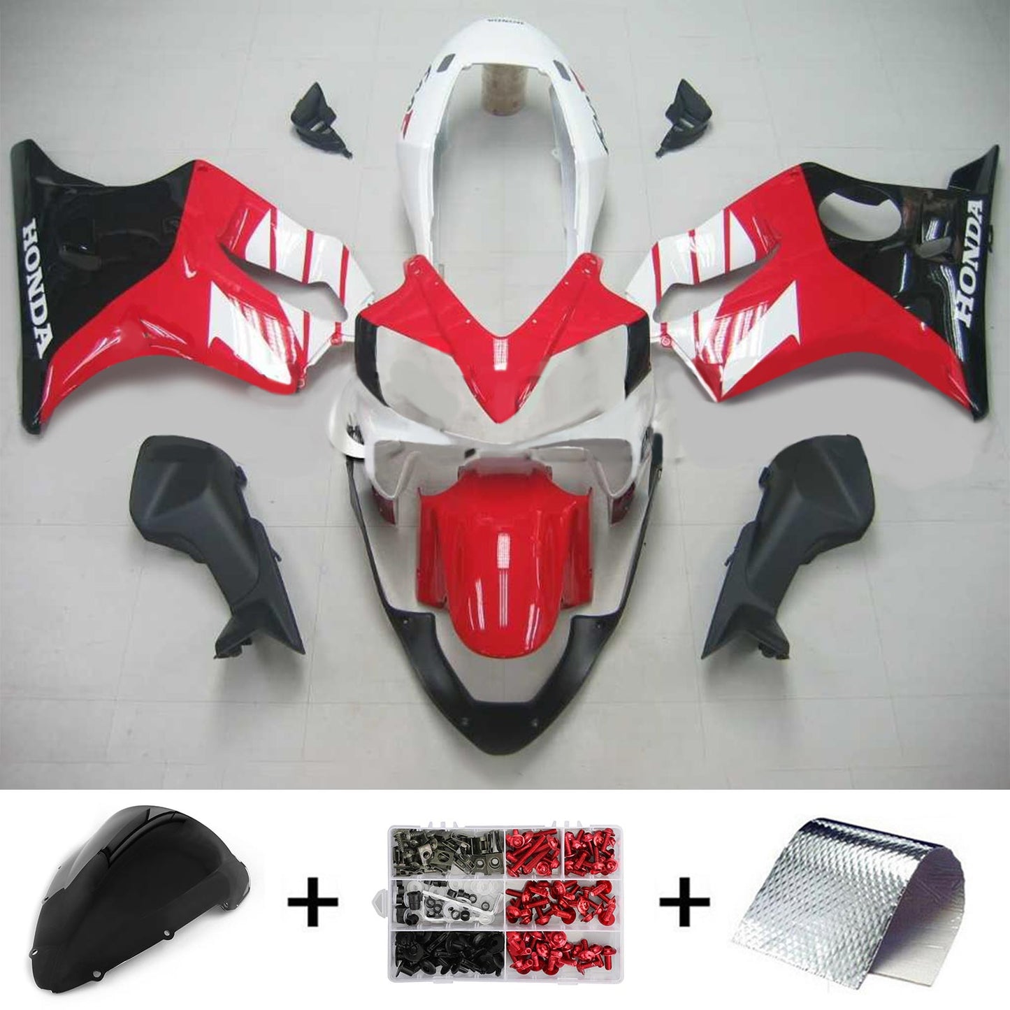 2004-2007 Honda CBR600 F4i Amotopart Injection Fairing Kit Bodywork Plastic ABS #119