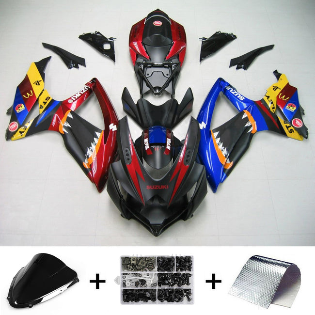 2008-2010 Suzuki GSXR 600/750 K8 Amotopart Injection Fairing Kit Bodywork Plastic ABS #154