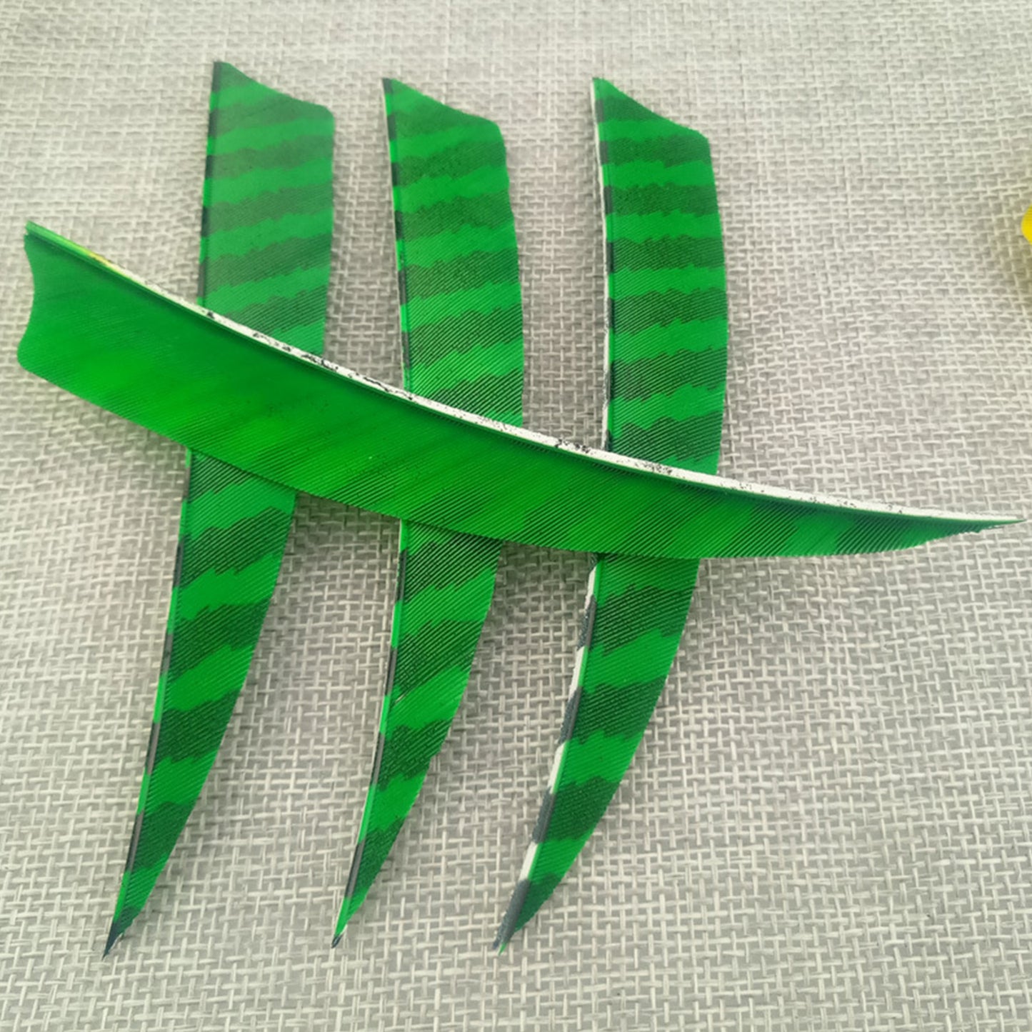 50x 4" 5" Archery Arrow Feathers Turkey Nature Fletches Fletching Bow Striped