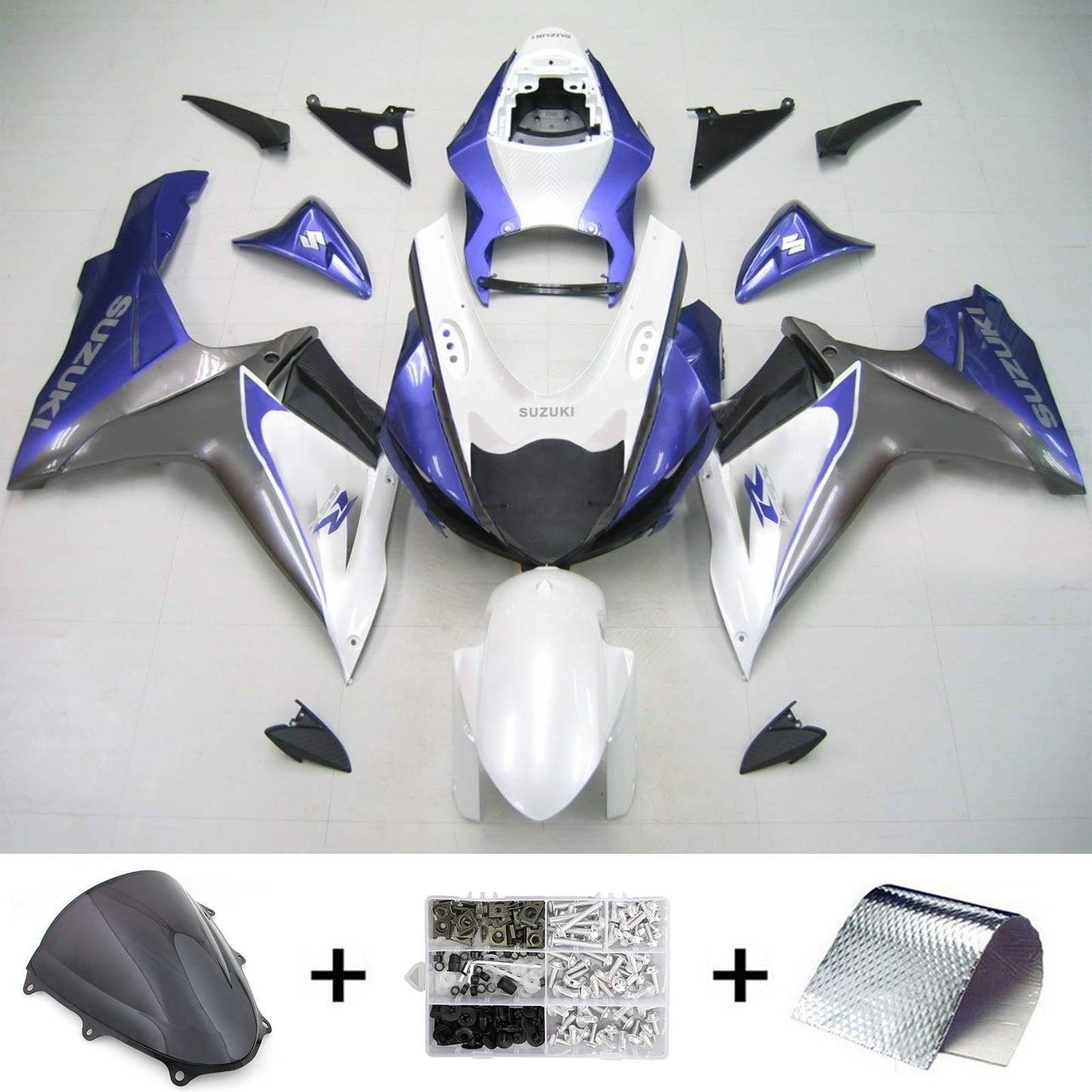 2011-2024 Suzuki GSXR 600/750 K11 Amotopart Injection Fairing Kit Bodywork Plastic ABS #101