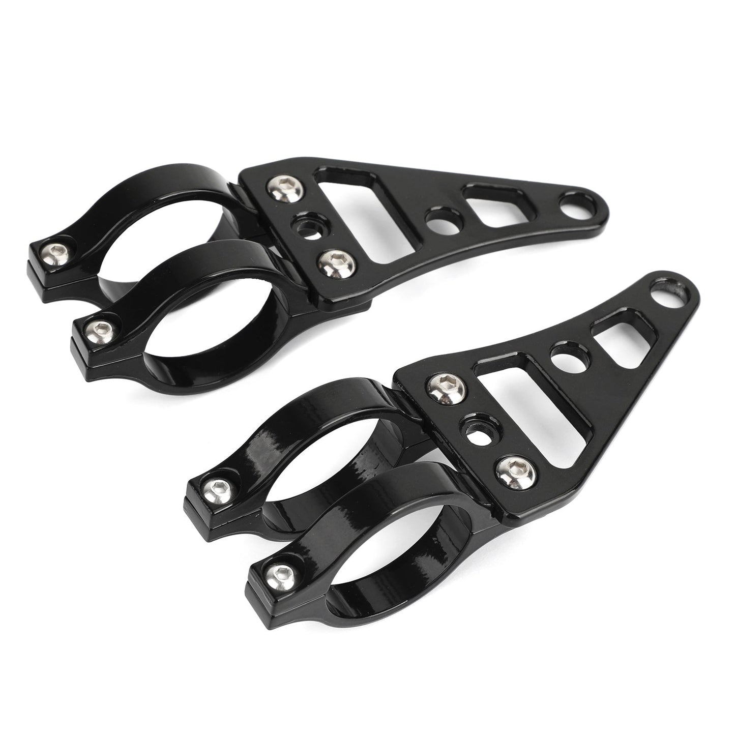 Universal 41mm Headlight Mount Bracket Fork Ear Chopper Cafe Racer Black