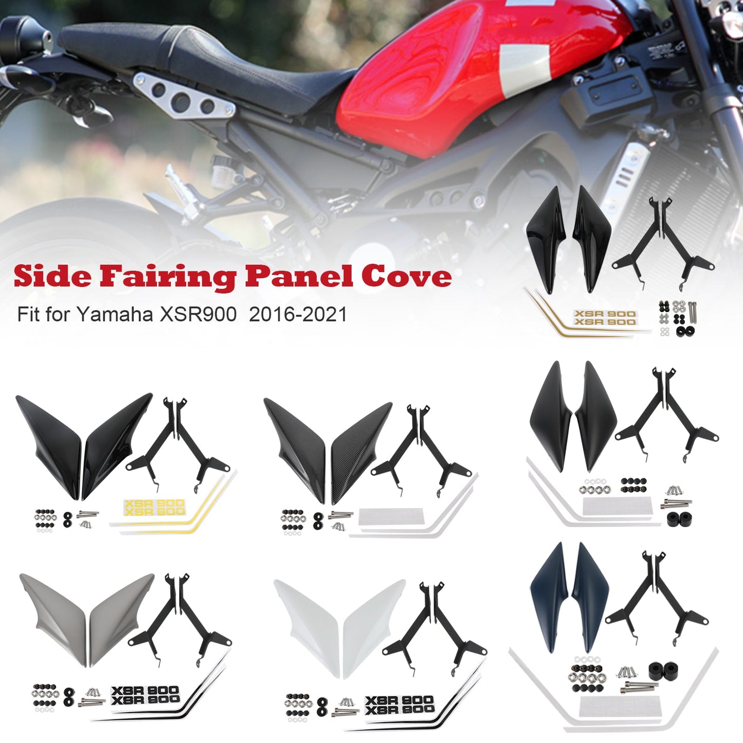 Tail Side Driver Seat Frame Cover Fairing For Yamaha XSR 900 2016-2021 Black