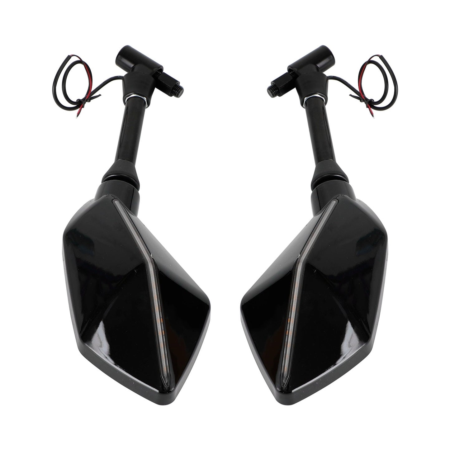Motorcycle LED Turn Signal Indicator 8mm 10mm Rearview Mirrors For Honda