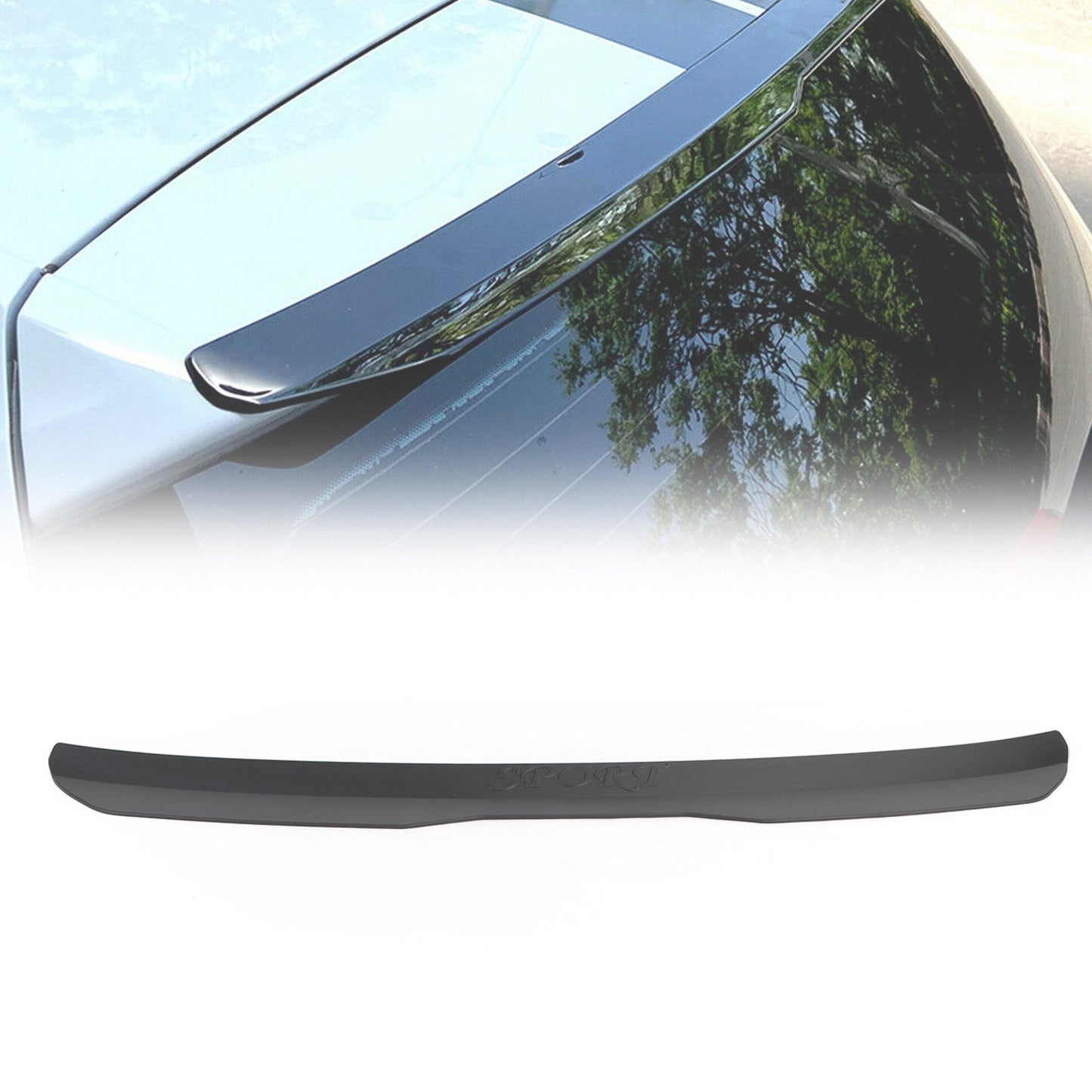 2014-2018 Volkswagen VW Golf 7 MK7 7.5 GTI R Black Rear Roof Spoiler Wing