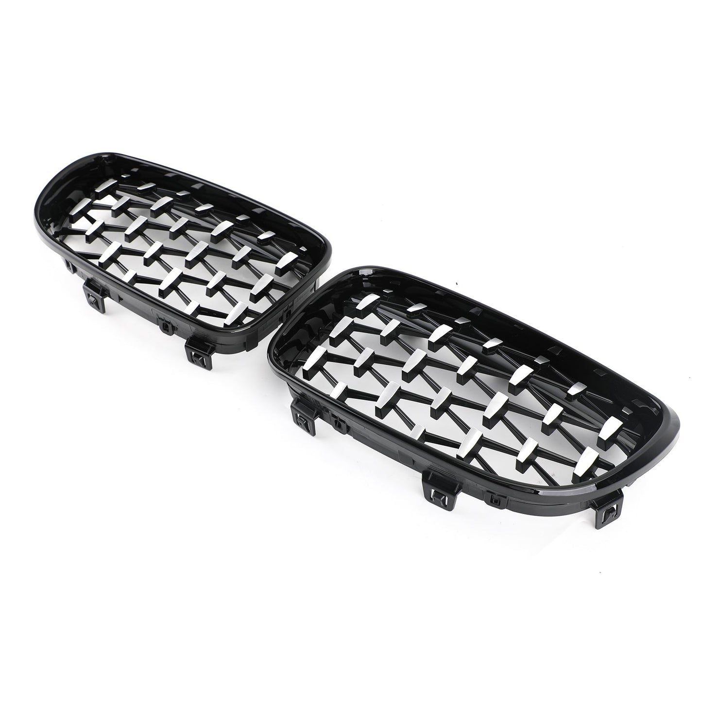 Front Grille Fit BMW 1 Series E81 E87 E82 E88 128i 135i 2008-2012 Black & Chrome