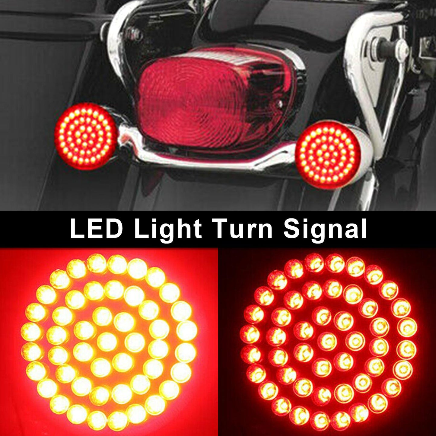 1156 Rear LED Turn Signal Insert Lights for Dyna Touring Street Road Glide 883 Red