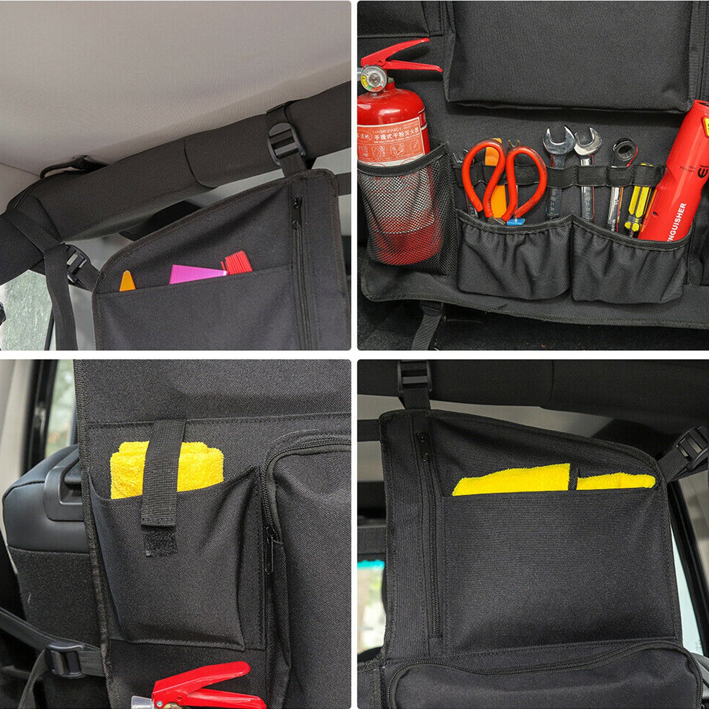 Areyourshop Car Trunk Organizer Storage Bag fit for Jeep Wrangler JK JL 07-20 Accessories