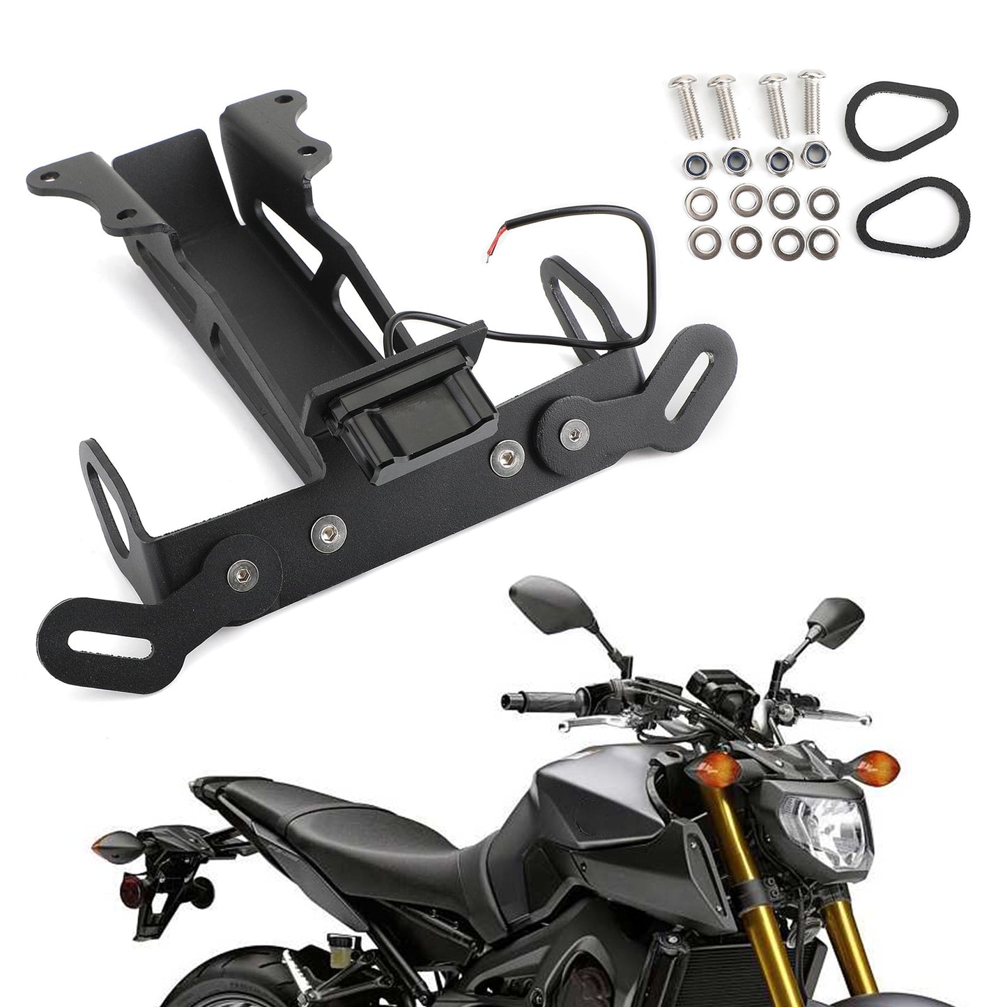 Rear License Plate Holder Bracket For YAMAHA FJ-09 / MT-09 Tracer 2015-2018