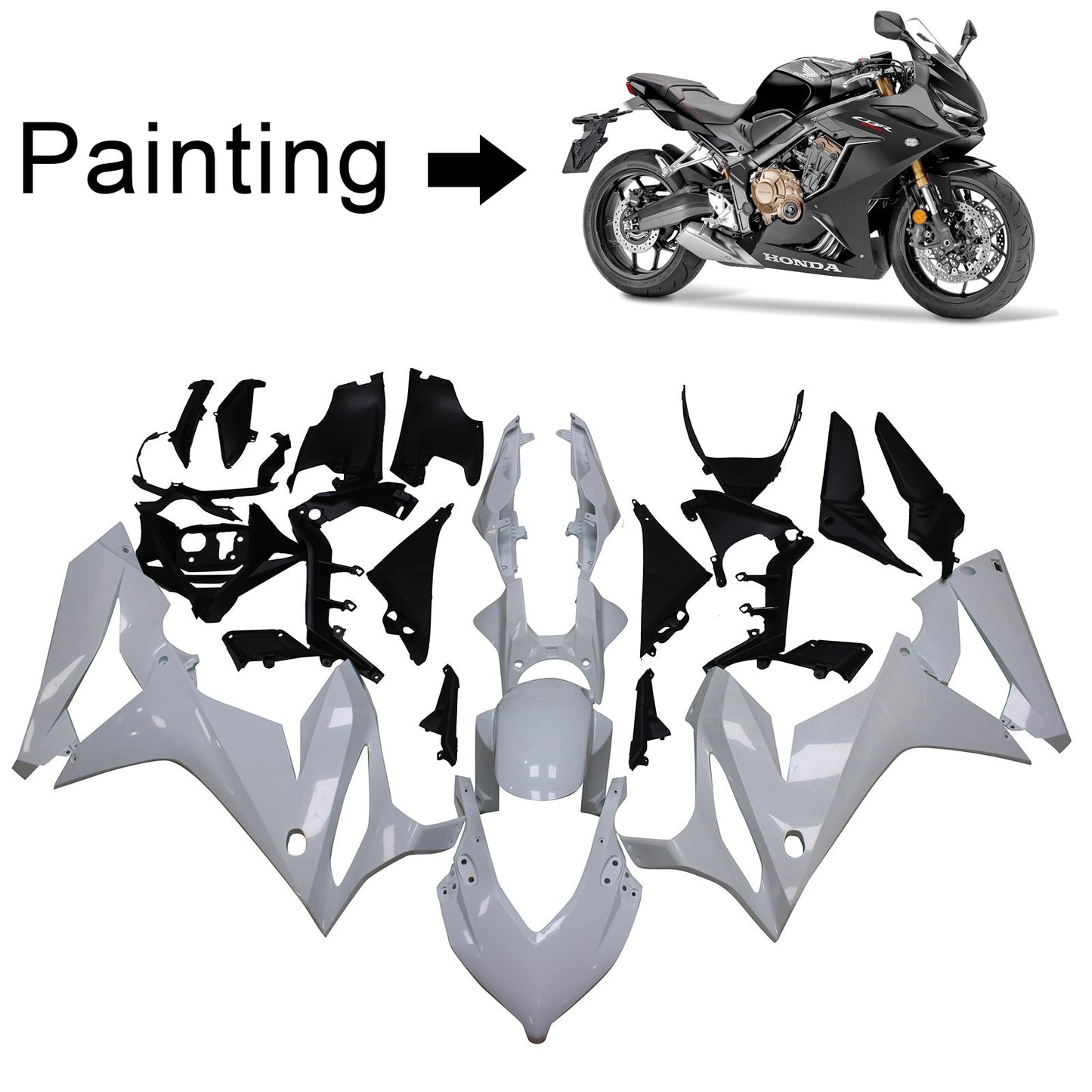 2021-2023 Honda CBR650R Amotopart Injection Fairing Kit Bodywork Plastic ABS #101