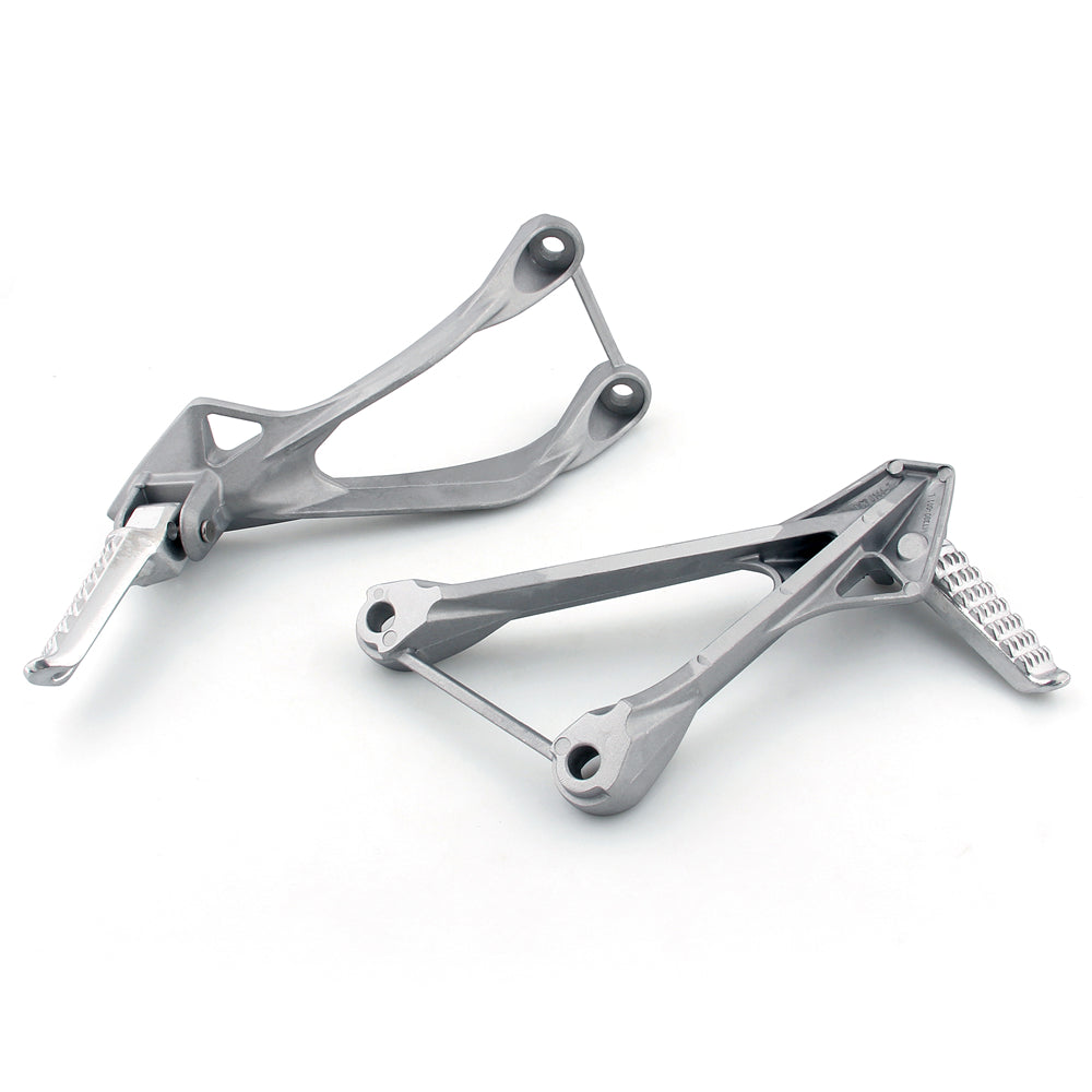 Front + Rear Foot Pegs Footrest Bracket Fit for Kawasaki ZX6R ZX636 2005-2008