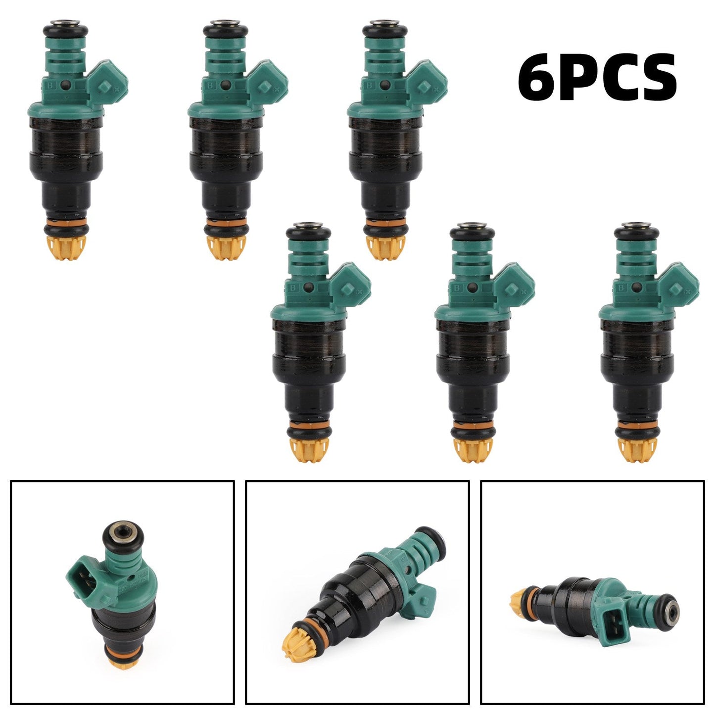 6 pcs Fuel Injectors Fit BMW 2.5 3.0 323i 325i 525i M3 0280150415