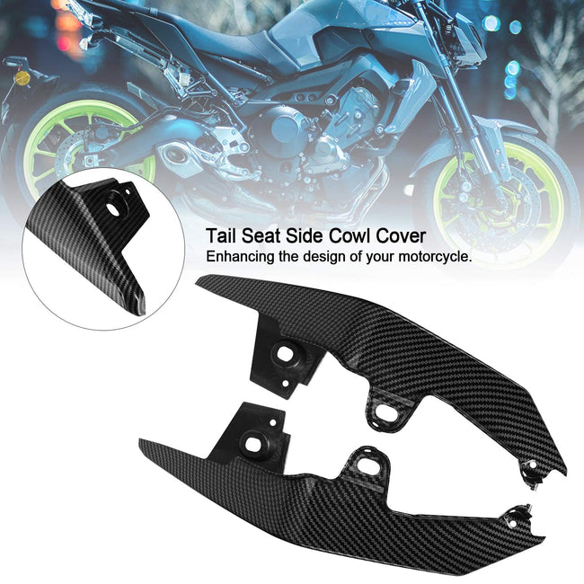 Carbon Tail Seat Side Cowl Cover Fairing For Yamaha MT-09 FZ09 2017-2021