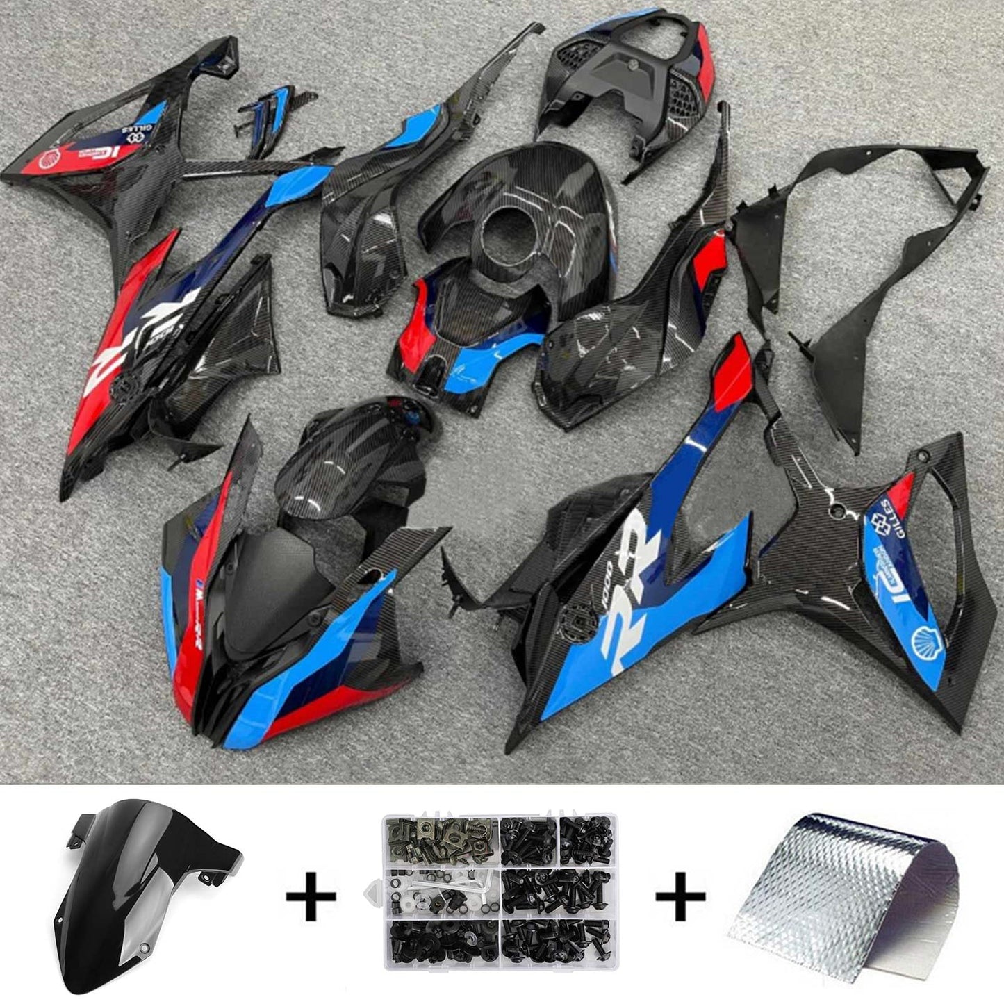 2019-2022 BMW S1000RR/M1000RR Amotopart Black Blue Red Fairing Kit