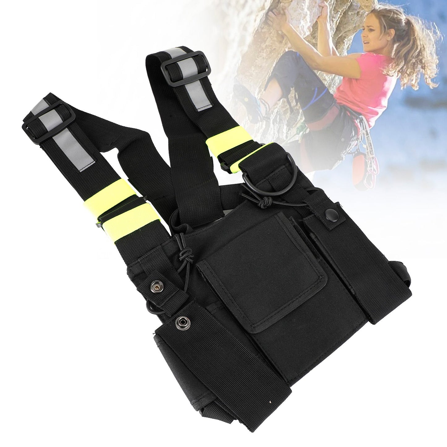 New Tactical Bilateral Chest Harness Bag for Field Operations Radio Universal