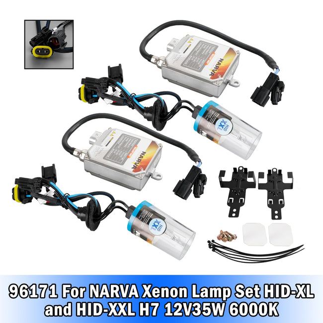 96171 For NARVA Xenon Lamp Set HID-XL and HID-XXL H7 12V35W 6000K