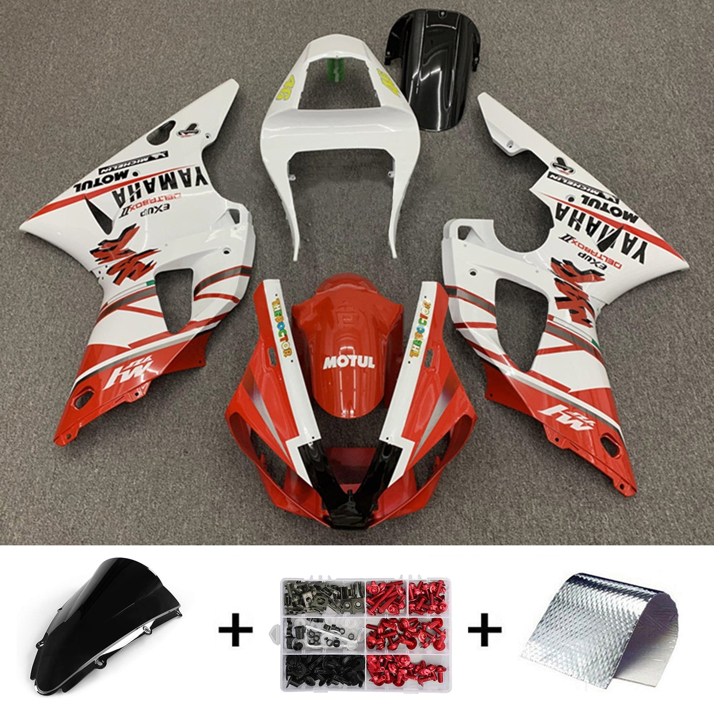 2000-2001 Yamaha YZF 1000 R1 Injection Fairing Kit Bodywork Plastic ABS#124