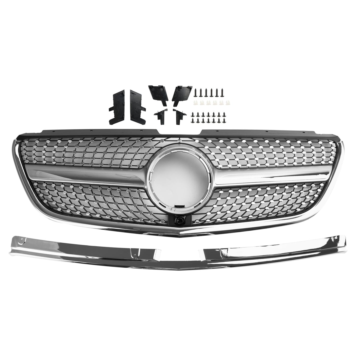 2015-2019 Mercedes Vito W447 GT Stlye Diamond Front Bumper Grill Grille