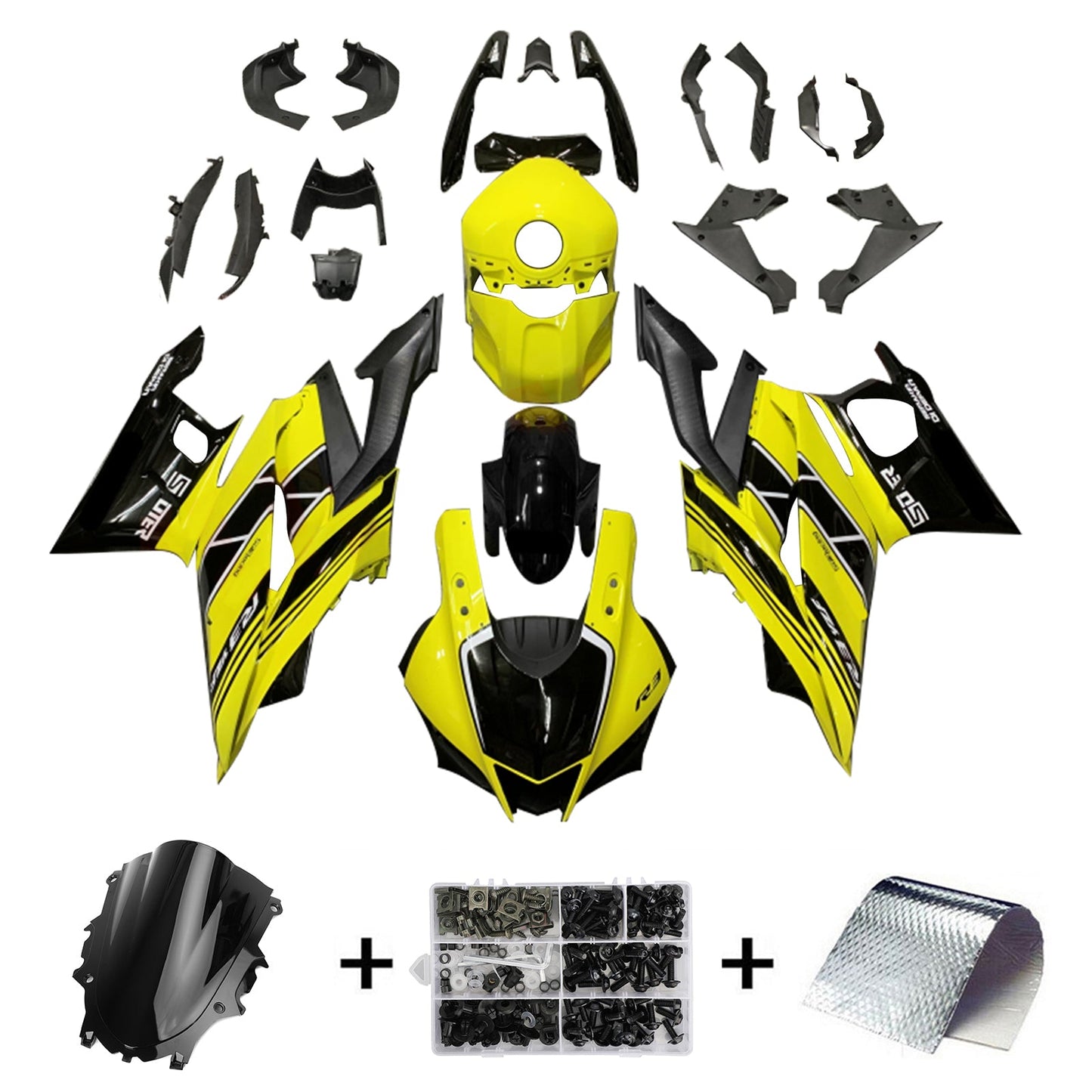 2019-2021 Yamaha YZF-R3 R25 Fairing Kit Bodywork Plastic ABS