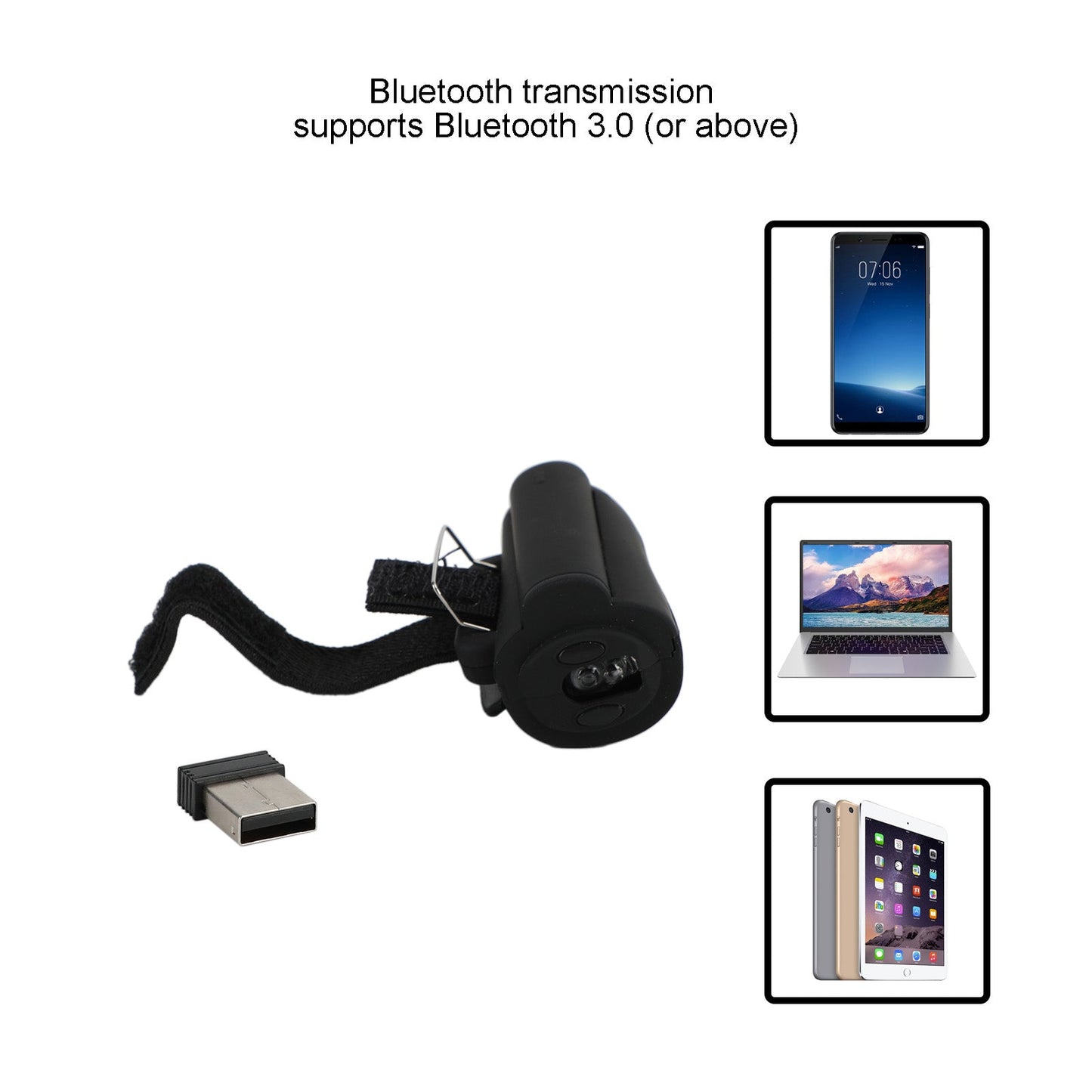 2.4G USB Portable Handheld Optical Trackball Pen Wireless Mouse Adjustable DPI