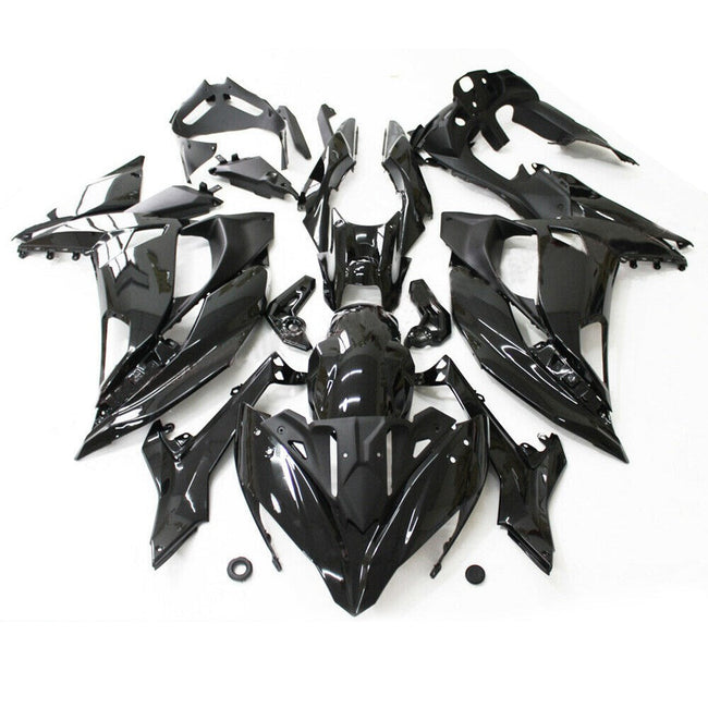 2017-2019 Kawasaki Ninja 650 EX650 Amotopart Injection Fairing Kit Gloss Black Plastic