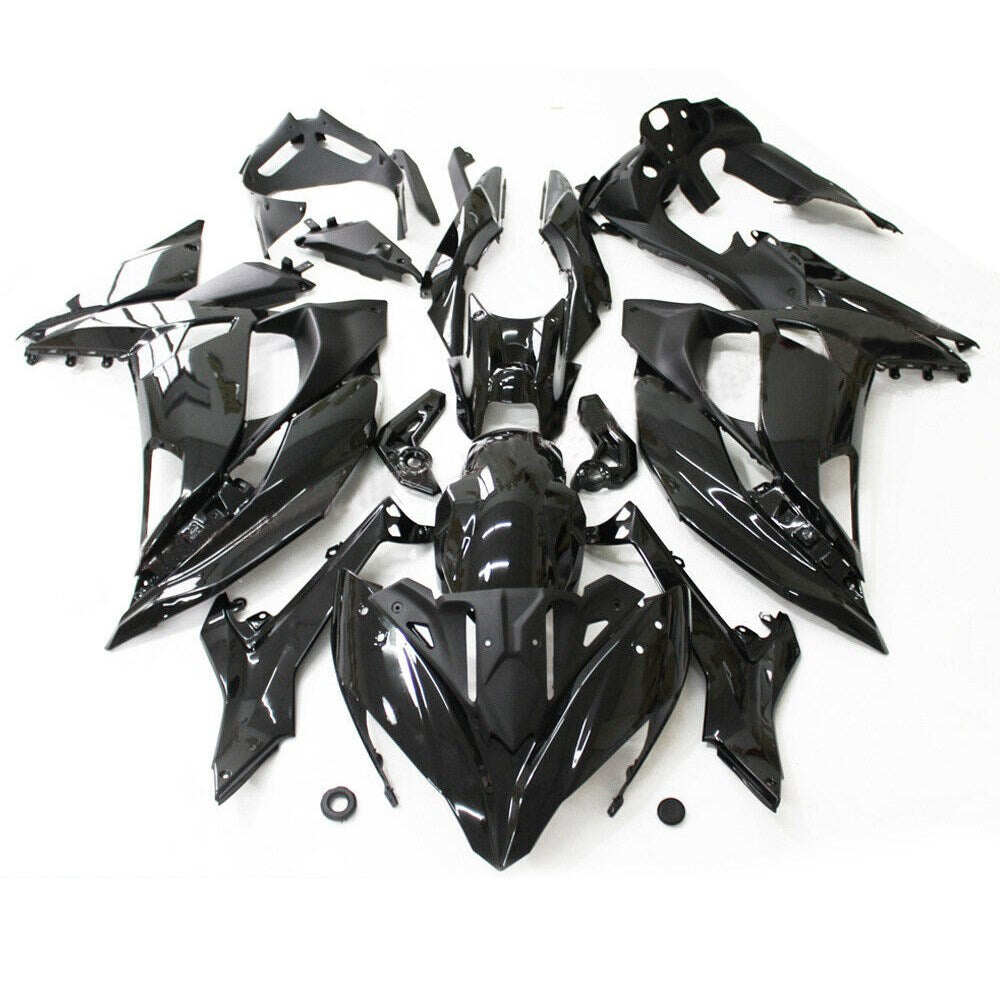 2017-2019 Kawasaki Ninja 650 EX650 Gloss Black Injection Fairing Kit Plastic #13