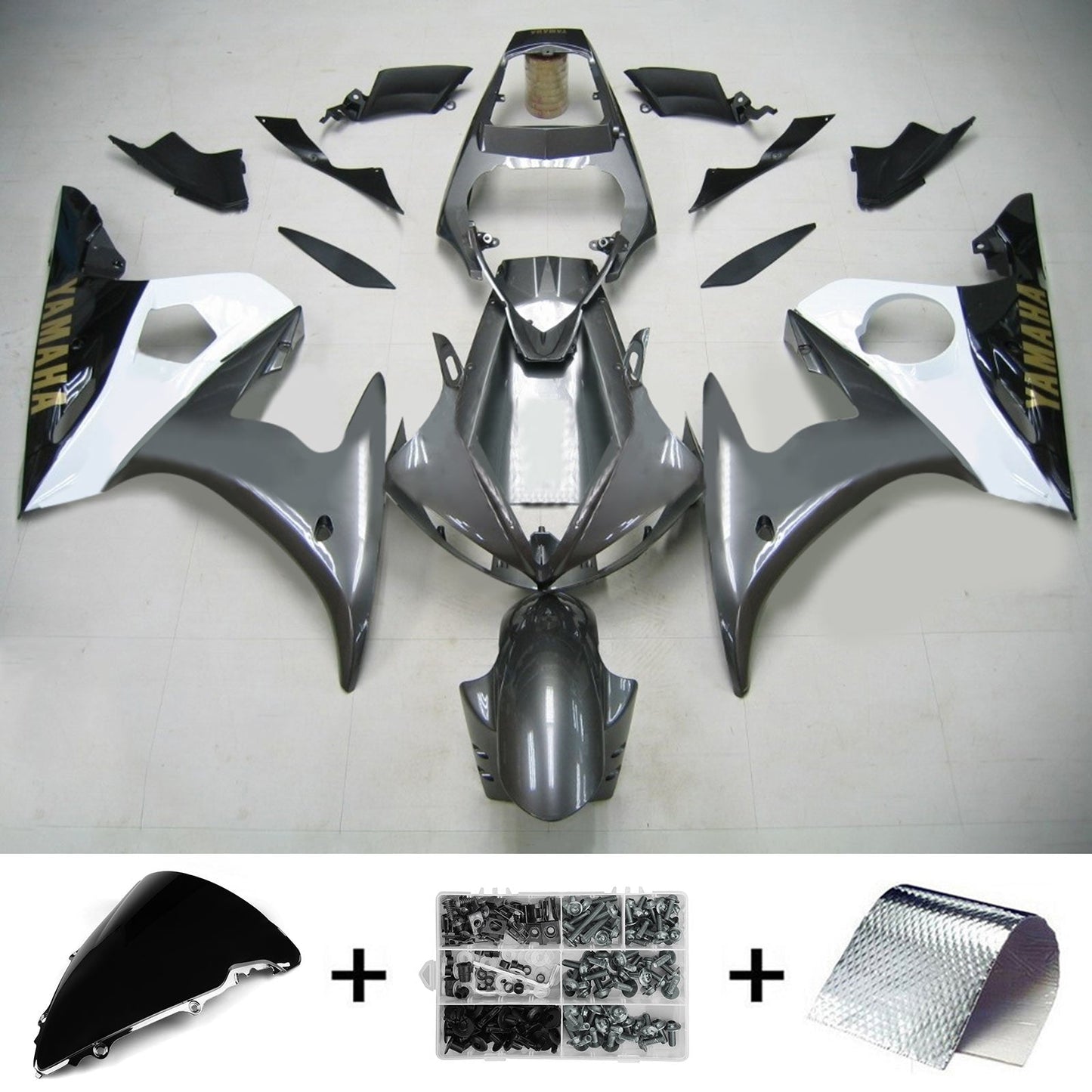 2003-2004 Yamaha YZF 600 R6 2006-2009 R6S Amotopart Injection Fairing Kit Bodywork Plastic ABS #101