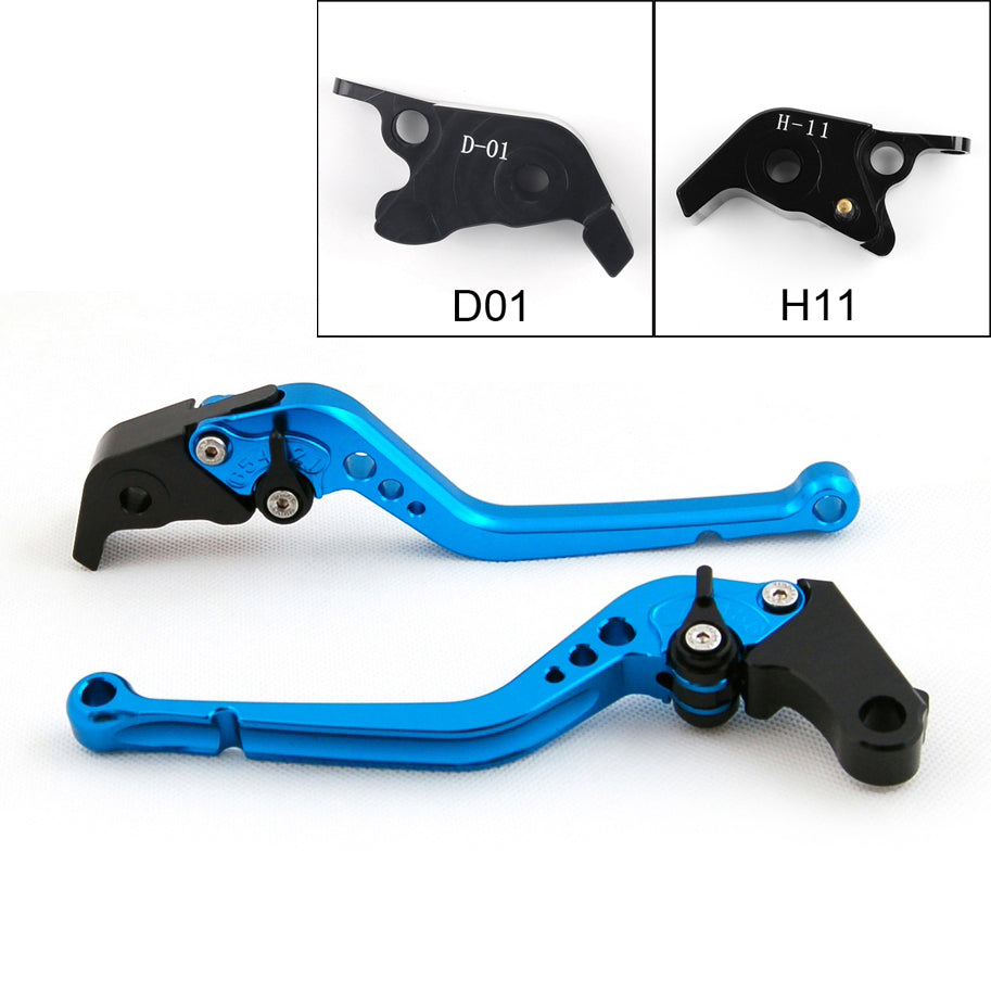 Long Brake Clutch Levers For Ducati Hypermotard 1100/SP 2007-2012 Black