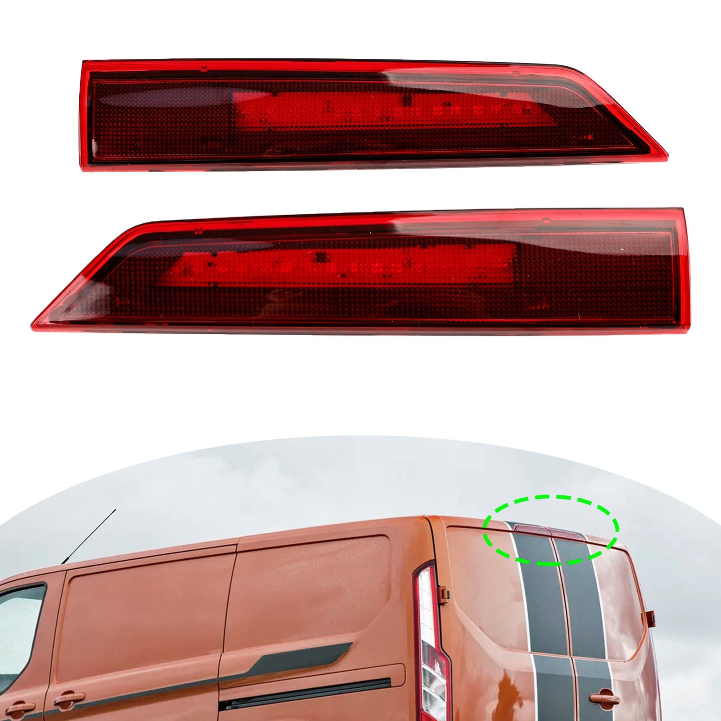 2012-up Ford Transit High Level 3rd LED Rear Brake Light 2Pcs For Wing/Barn Door models