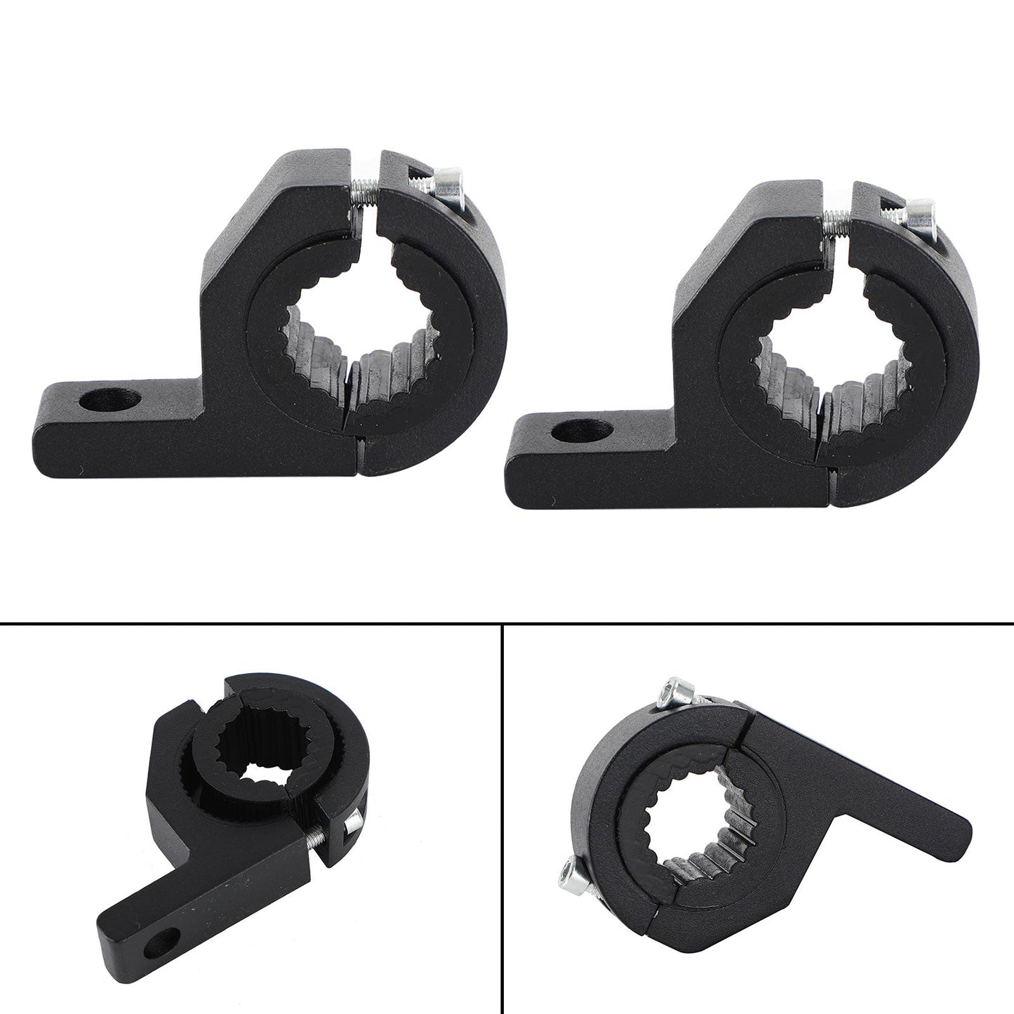 2X Motorcycle Cnc Headlight Spot Light Bracket Mount Fog Tube Fork Clamp Holder