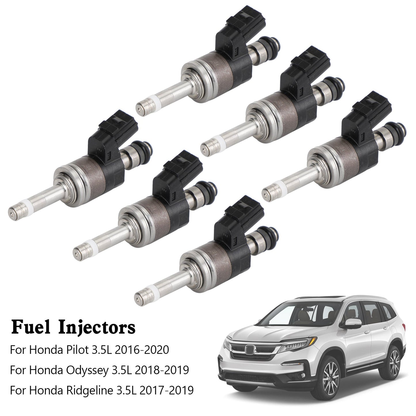 Honda Pilot Odyssey Ridgeline 3.5L V6 6PCS Fuel Injectors 16010-RLV-315