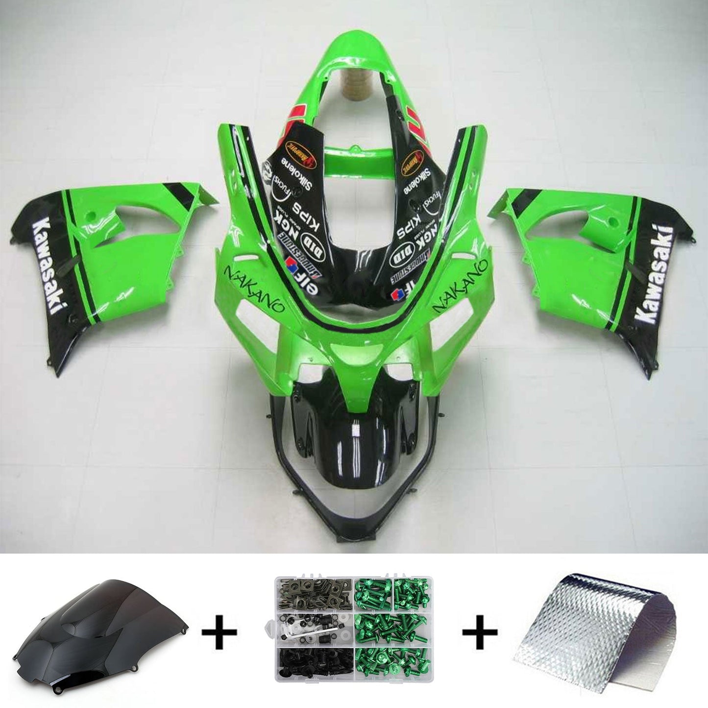 2002-2003 Kawasaki ZX9R Amotopart Injection Fairing Kit Bodywork Plastic ABS #112