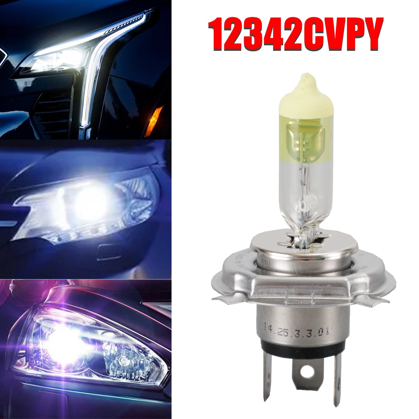 For Philips 12342CVPY Car Standard Halogen Headlight H4 12V60/55W P43t