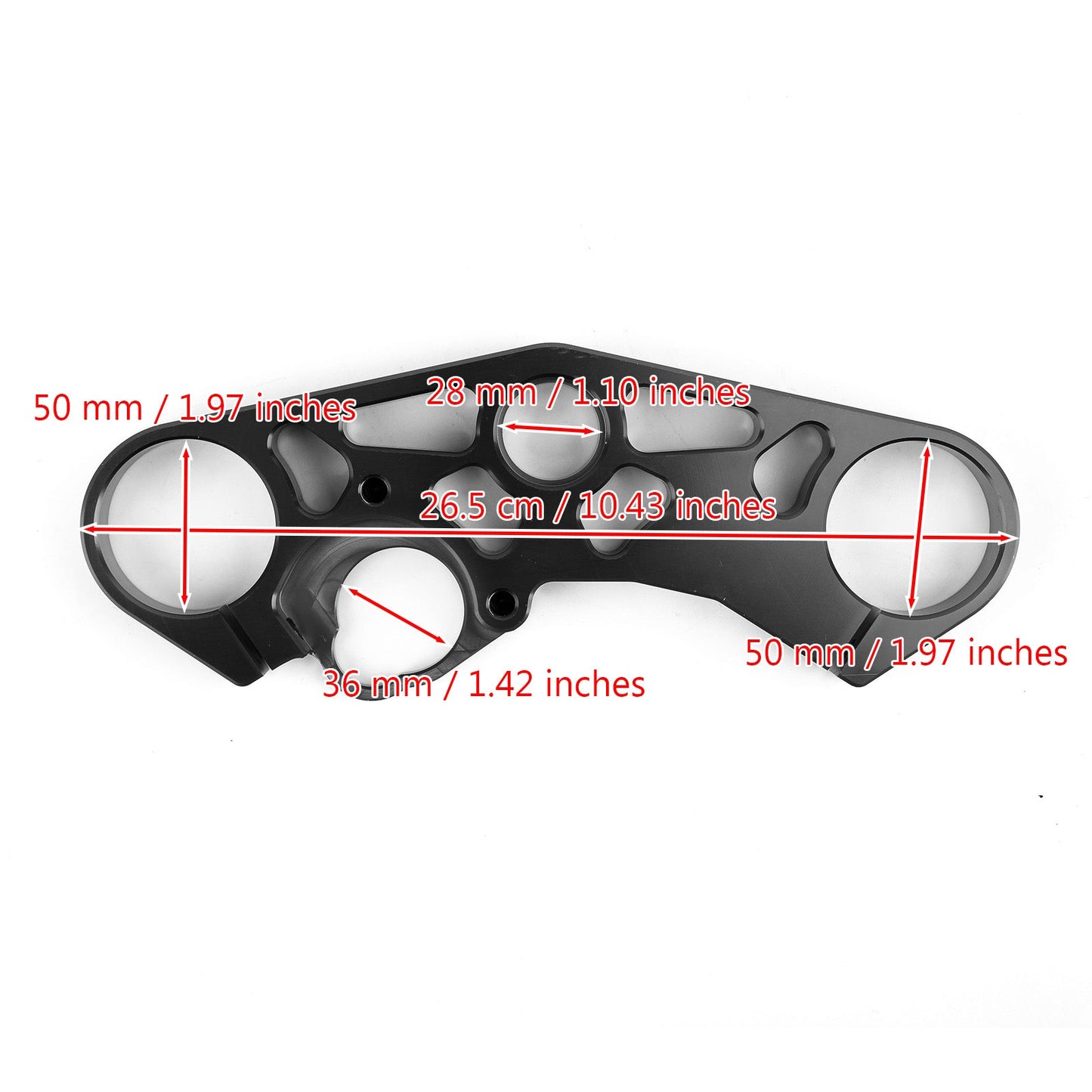 Lowering Triple Tree Front Upper Top Clamp for SUZUKI GSXR 600 750 1000 Black