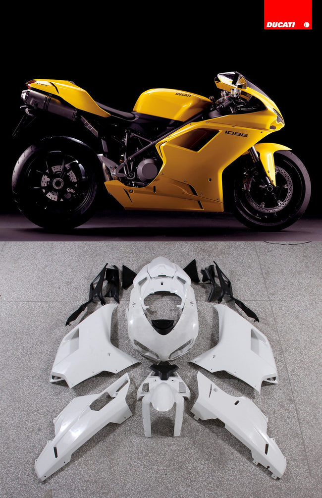 2007-2012 Fairings for Ducati 1098 1198 848 Yellow Gold 1098 Racing Generic