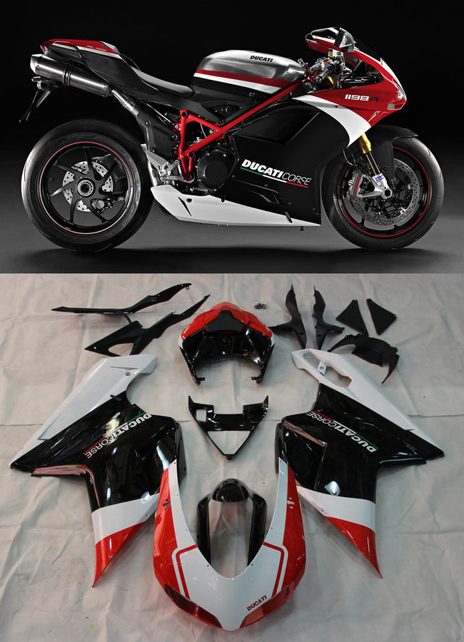 2007-2012 Fairings Ducati 1098 1198 848 Red Black 1198 Racing Generic