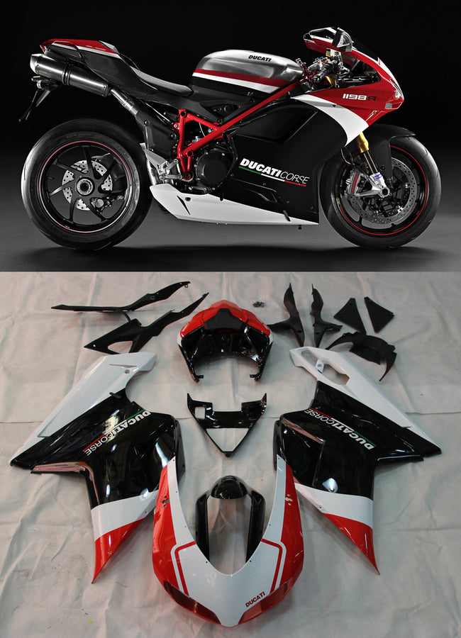 2007-2012 Ducati 1098 1198 848 Red Black Fairings Generic
