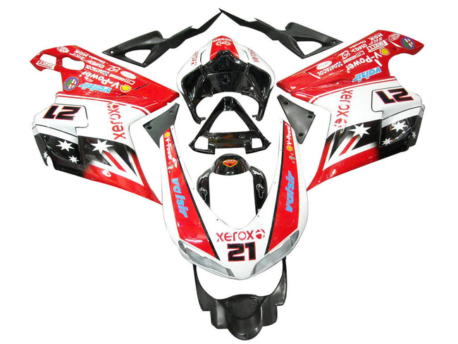 2007-2012 Fairings Ducati 1098 1198 848 Red & White Xerox No.21 Racing Generic