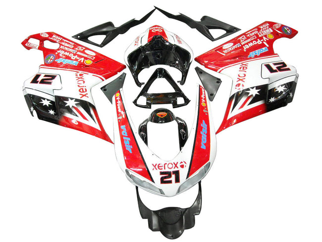2007-2012 Ducati 1098 1198 848 Red & White Xerox No.21 Fairings Generic