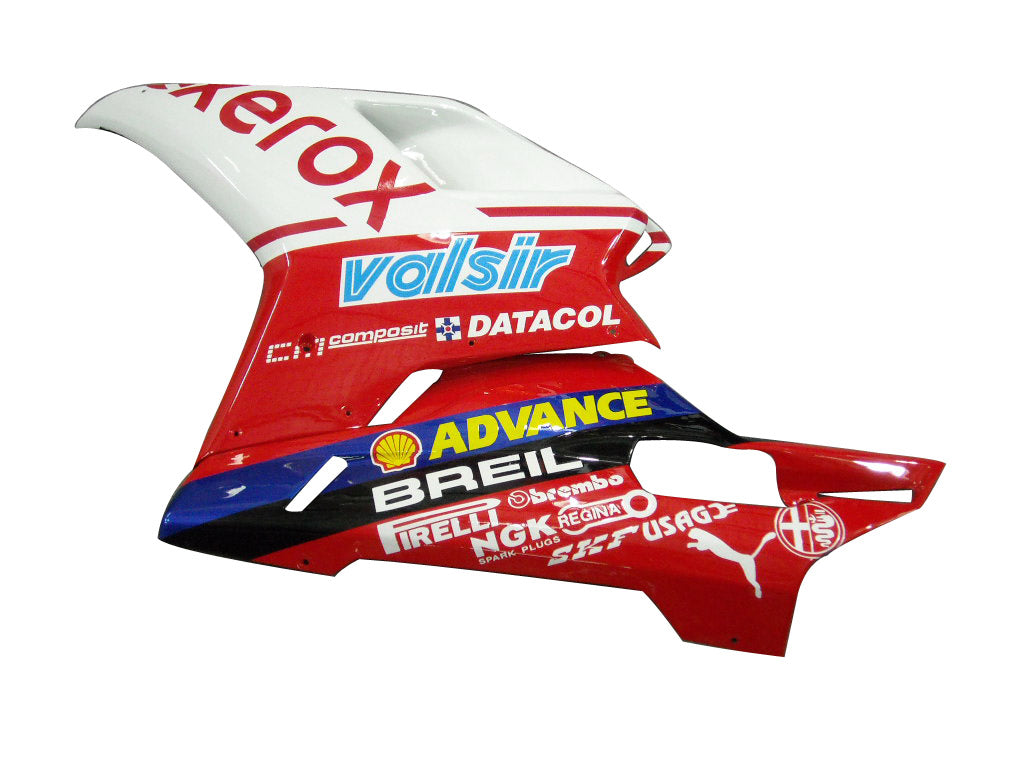 2007-2012 Ducati 1098 1198 848 White & Red Xerox Fairings Generic