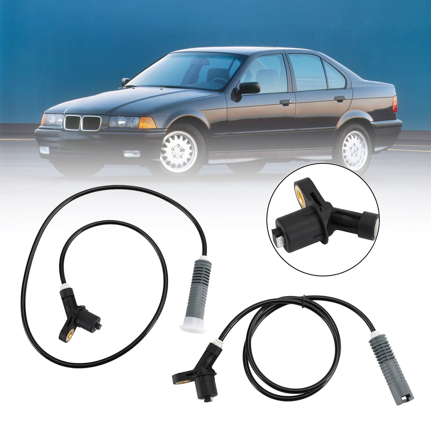 2脳 Rear L&R ABS Speed Sensor 34521182067 for BMW 3-ER E36 316 - 328 + M3