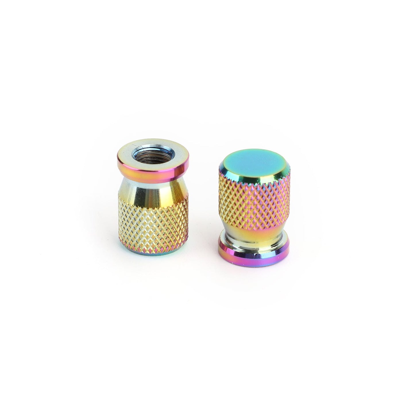 CNC Burnt Titanium Tire Valve Cap Cover Wheel Decoration Accessories 2pcs