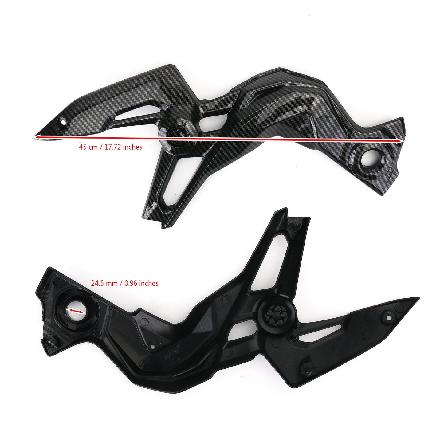 Motorcycle ABS Plastic Frame Guard Cover Trim for Kawasaki Z900 2020-2021 BLK