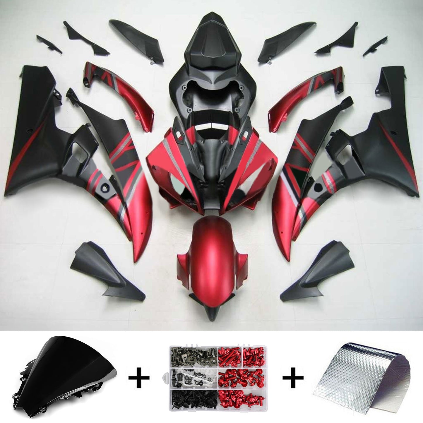 2006-2007 Yamaha YZF 600 R6 Amotopart Injection Fairing Kit Bodywork Plastic ABS #133