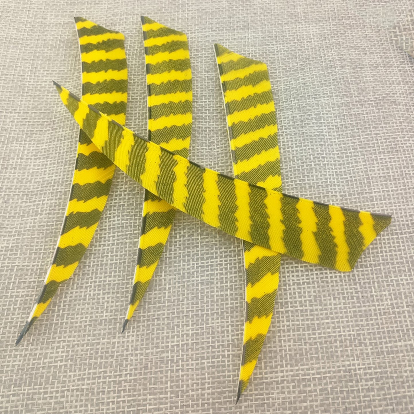 50x 4" 5" Archery Arrow Feathers Turkey Nature Fletches Fletching Bow Striped
