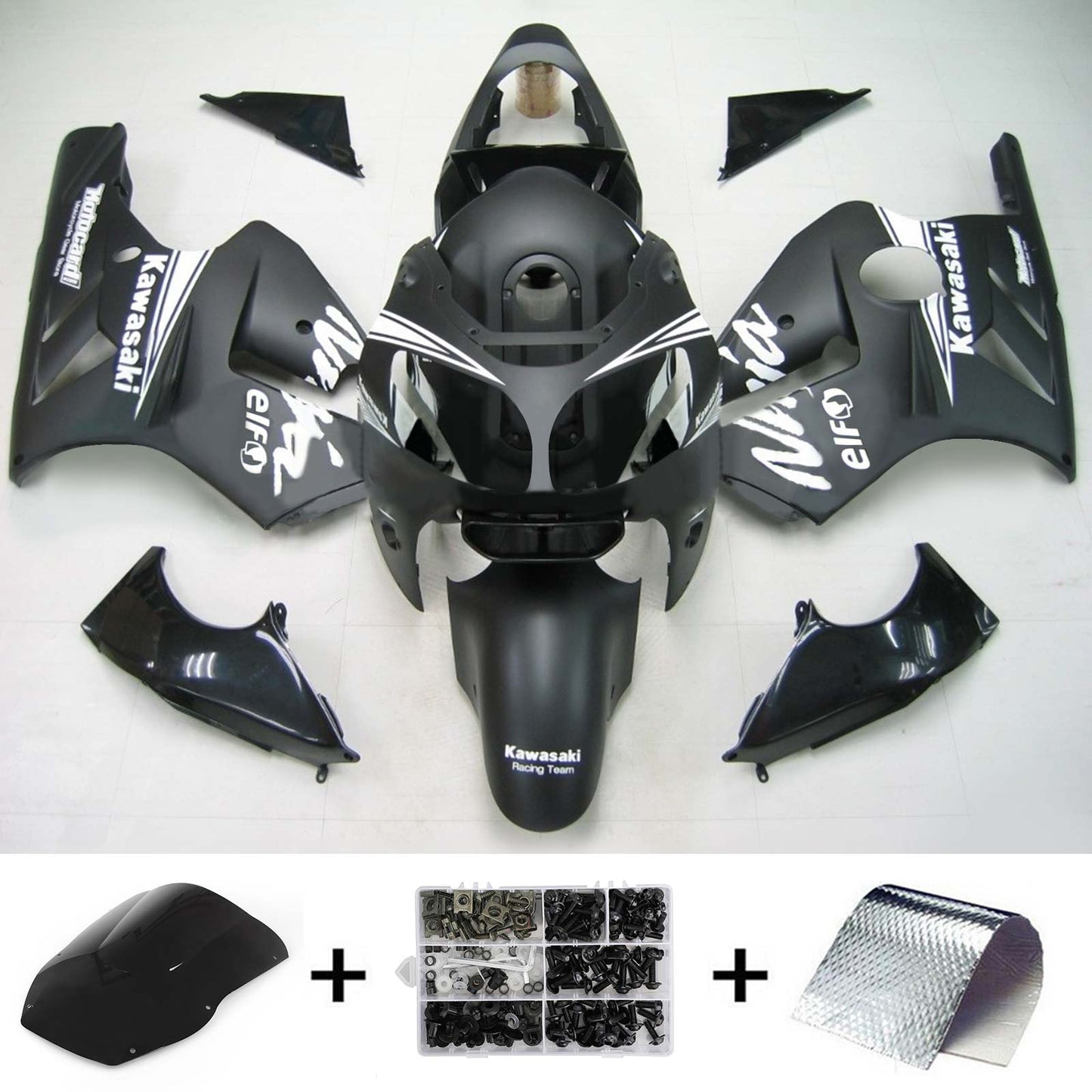 2000-2001 Kawasaki ZX12R Amotopart Injection Fairing Kit Bodywork Plastic ABS #107