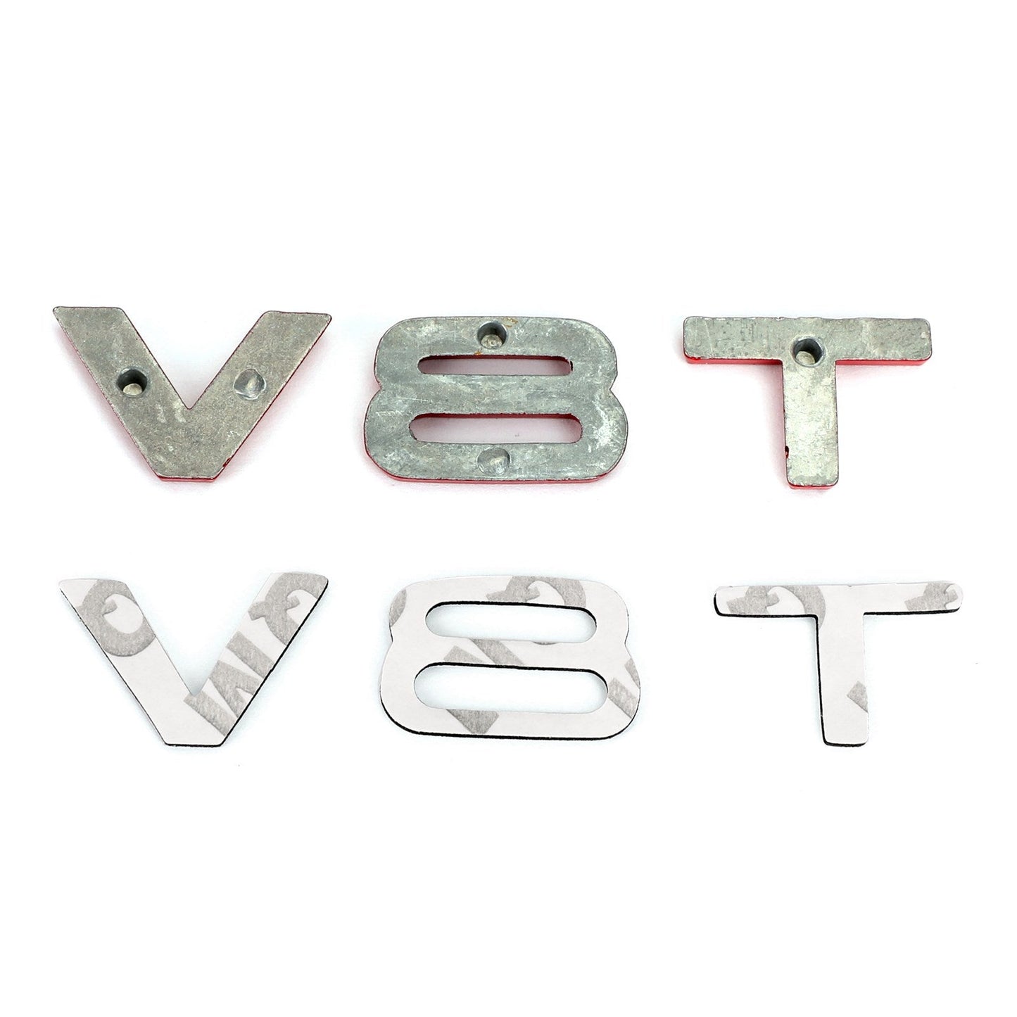 V8T Emblem Badge Fit For AUDI A1 A3 A4 A5 A6 A7 Q3 Q5 Q7 S6 S7 S8 S4 SQ5 Red