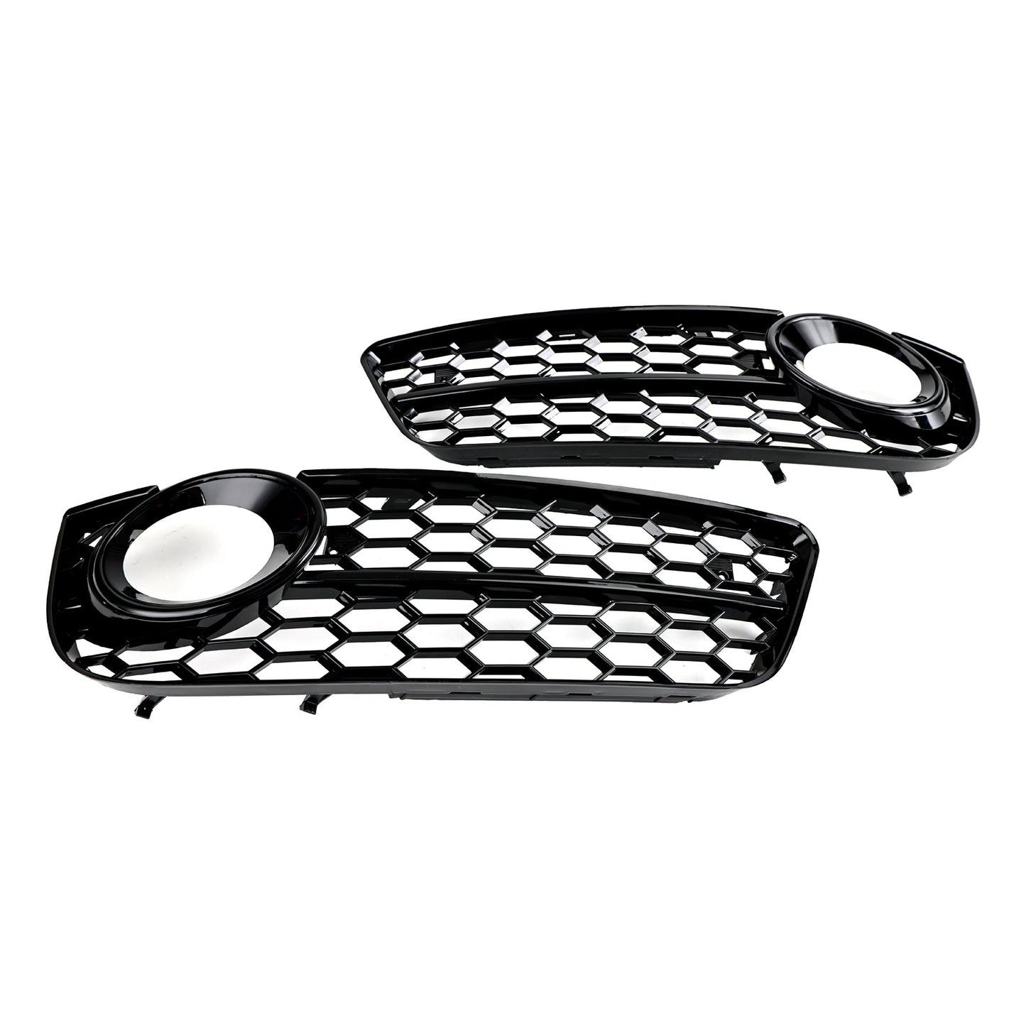 2007-2011 Audi A5 Pair Honeycomb Front Fog Lamp Cover Grille Grill