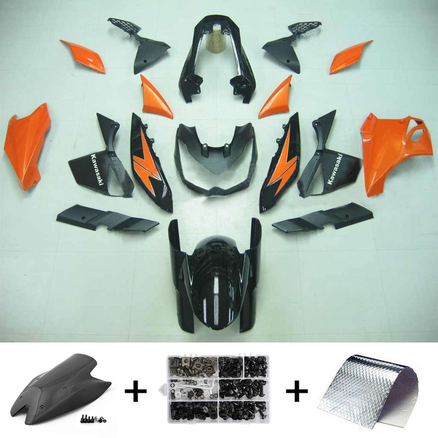 2010-2013 Kawasaki Z1000 Amotopart Injection Fairing Kit Bodywork Plastic ABS #103